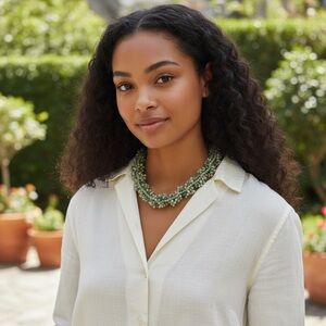 Elegant Green Beaded Necklace